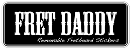Guitar Notes Logo - Fret Daddy Removable Fretboard Stickers
