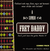 Guitar Notes's Combination Pack Package for Acoustic Electric Guitar - Learn to Play Fret Daddy's most popular scales